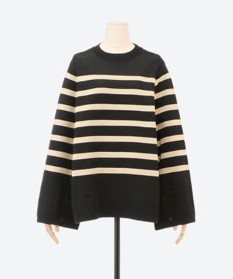 トップス HYKE STRIPED BELL SLEEVE SWEATER STRIPED SWEATER | HYKE (Women)/ハイク | 三越