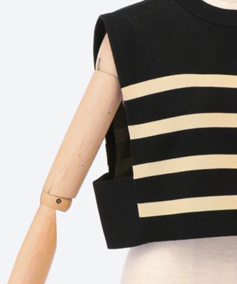 ＳＴＲＩＰＥＤ ＳＷＥＡＴＥＲ ＣＲＯＰＰＥＤ ＴＯＰ | ファッション