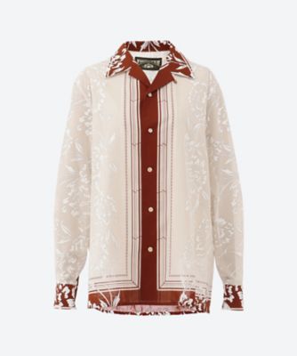 ＜PHOTOCOPIEU (Women)＞ＯＰＥＮ　ＣＯＬＬＥＲ　ＳＨＩＲＴ