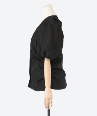 ジャガードVネックブラウス | GANNI (Women/大きいサイズ）/ガニー