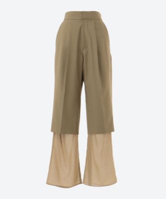 ＜HYKE (Women)＞ＳＴＲＥＴＣＨ　ＬＡＹＥＲＥＤ　ＰＡＮＴＳ