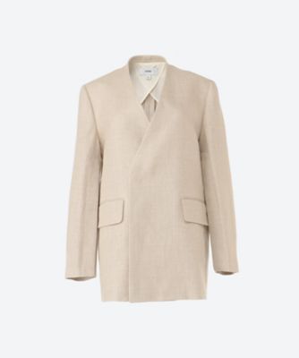 ＜HYKE (Women)＞ＬＩＮＥＮ　ＤＯＵＢＬＥ―ＢＲＥＡＳＴＥＤ　ＢＬＡＺＥＲ