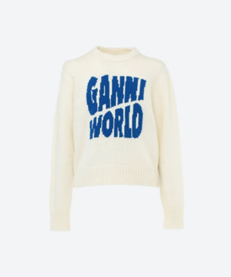 ＜GANNI (Women/大きいサイズ）＞グラフィックセーター