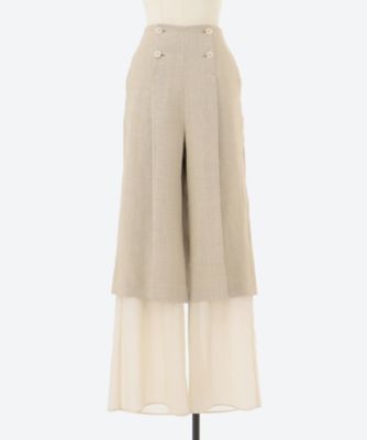 パンツ melt the lady layered wide pants メルトザレディ melt the lady ホックスリットスラックスパンツ