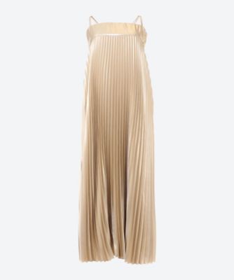 ＜HYKE (Women)＞ＧＯＬＤ　ＰＬＥＡＴＥＤ　ＭＡＸＩ　ＤＲＥＳＳ