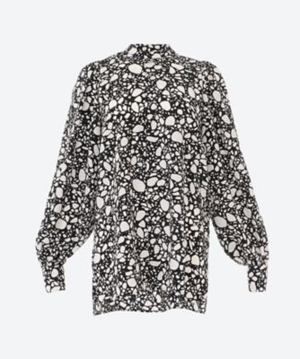 ＜HYKE (Women)＞ＰＥＢＢＬＥ　ＰＲＩＮＴＥＤ　ＢＬＯＵＳＥ