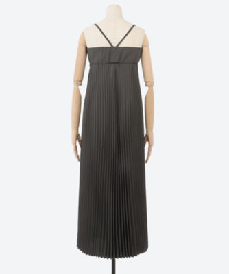 HYKE / ORGANDY WRAP PLEATED DRESS
