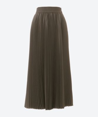 ＜HYKE (Women)＞ＴＡＦＦＥＴＡ　ＰＬＥＡＴＥＤ　ＳＫＩＲＴ