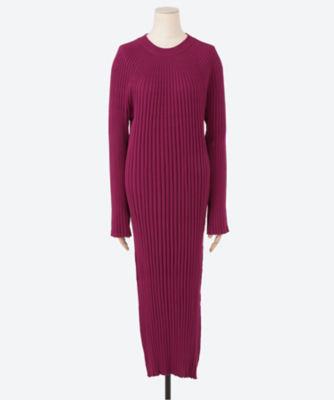 hyke WIDE RIBBED SWEATER DRESS | www.vincomics.com