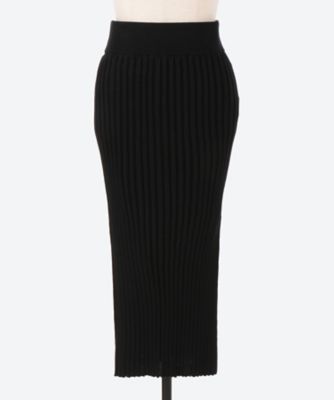WIDE RIBBED SWEATER SKIRT | HYKE