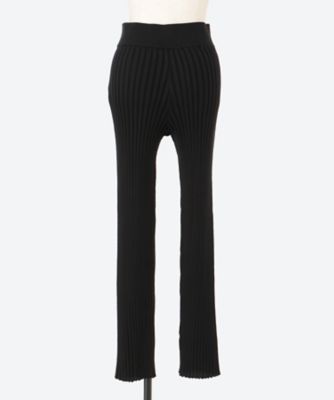 ララ　hyke　WIDE RIBBED SWEATER PANTS WIDE RIBBED SWEATER PANTS-ワイドリブセーターパンツ-HYKE