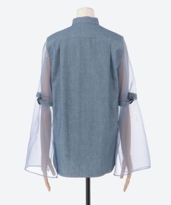 新品/未使用　HYKE PLAID GATHERED SHIRT シャツ mail_hyke-4.jpg