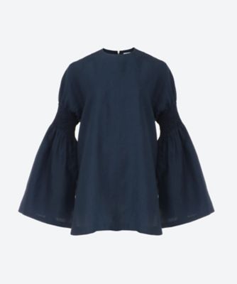 ＜HYKE (Women)＞ＬＩＮＥＮ　ＳＭＯＣＫＥＤ　ＢＬＯＵＳＥ
