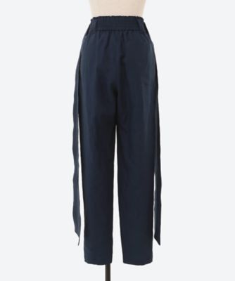 【新品タグ付き】LINEN/P ストレートパンツ ペアスキンピンタックストレートパンツ 【Pierrot】【スピード