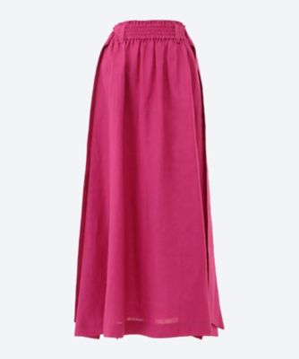 ＜HYKE (Women)＞ＬＩＮＥＮ　ＭＡＸＩ　ＳＫＩＲＴ