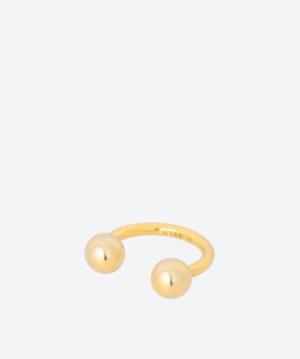 ＜HYKE (Women)＞ＤＯＵＢＬＥ　ＢＡＬＬ　ＲＩＮＧ　ｇｏｌｄ