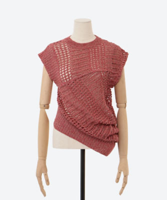 ＜AKIRANAKA (Women)＞Ｈｉｌｔｒｕｄ　ａｓｙｍｍｅｔｒｉｃ　ｋｎｉｔ　ＰＯ　ＰＫ