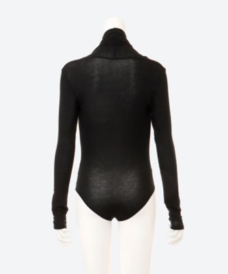 Eve neck drape jersey bodysuit BK 