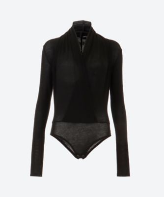 ＜AKIRANAKA (Women)＞Ｅｖｅ　ｎｅｃｋ　ｄｒａｐｅ　ｊｅｒｓｅｙ　ｂｏｄｙｓｕｉｔ　ＢＫ