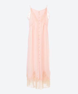＜leur logette (Women)＞Ｗｒｉｎｋｌｅ　ｃｕｐｒａ　ｓｉｌｋ　ｃａｍｉｓｏｌｅ　ｄｒｅｓｓ