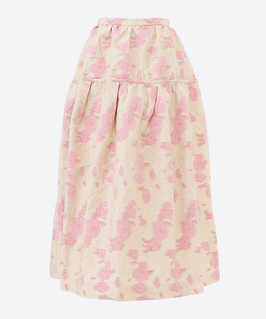  ロジェット Flower jacquard skirt 11offwhite ロングスカート