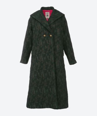 ＜leur logette (Women)＞Ｌａｍｅ　ｔｒｅｅ　ｊａｃｑｕａｒｄ　ｃｏａｔ