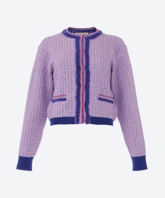 ＜leur logette (Women)＞Ｔｗｅｅｄ　ｗｏｏｌ　ｃａｒｄｉｇａｎ