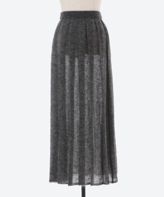 ＫＩＤ ＭＯＨＡＩＲ ＳＨＥＥＲ ＫＮＩＴ ＰＬＥＡＴＥＤ ＳＫＩＲＴ