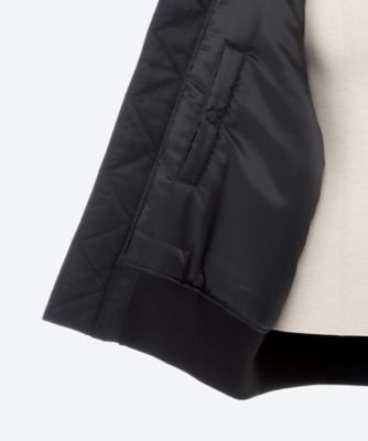 【美品】HYKE 中綿入りMA-1 size：3（L）UNISEX BLACK FAUX SHEARLING TYPE MA－1 | HYKE (Women