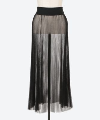 HYKE(ハイク)】 TULLE PLEATED SKIRT - ロングスカート