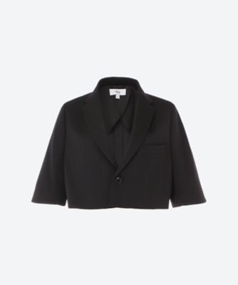 ＜HYKE (Women)＞ＤＯＵＢＬＥ　ＣＬＯＴＨ　ＣＲＯＰＰＥＤ　ＪＡＣＫＥＴ