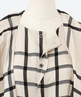 CUPRO CHECK PUSSY－BOW DRESS | HYKE
