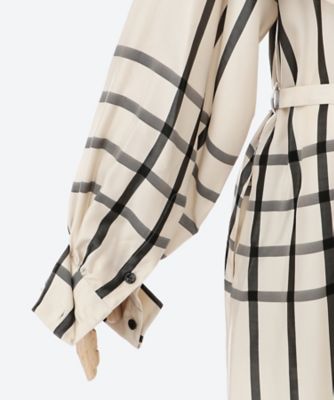 HYKEハイク CUPRO CHECK DRESS チェックワンピース ワンピース