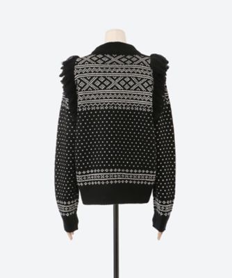 NORDIC FRINGE SWEATER | HYKE (Women)/ハイク
