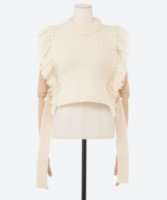 FRINGE SWEATER VEST | HYKE (Women)/ハイク | 三越