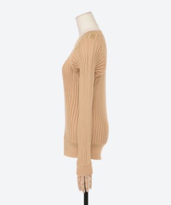 (最終値下げ)HYKEハイク RIBBED SWEATER バックベルト ニット WIDE RIBBED SWEATER | HYKE (Women)/ハイク