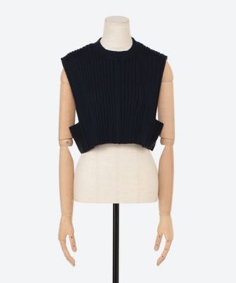 ＷＩＤＥ ＲＩＢＢＥＤ ＣＲＯＰＰＥＤ ＶＥＳＴ | ファッション・服 ...