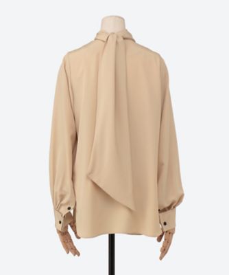 410mh73☆三越 付下げ 一つ紋 宝尽くし ちりめん ややふくよか☆美品 TAFFETA TIE BACK BLOUSE | HYKE (Women