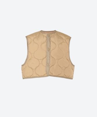 ハイク　QUILTED CROPPED VEST hykeLining100%Nylon