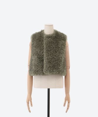 ＦＡＵＸ　ＳＨＥＡＲＬＩＮＧ　ＣＲＯＰＰＥＤ　ＶＥＳＴ