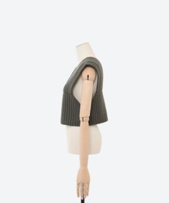 RIBBED SWEATER BUSTIER TOP | HYKE