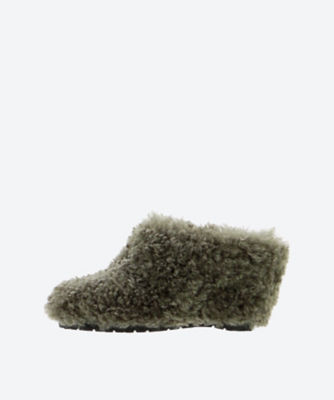 靴 HYKE FAUX SHEARING PUMPS FAUX SHEARING WEDGE PUMPS | HYKE (Women