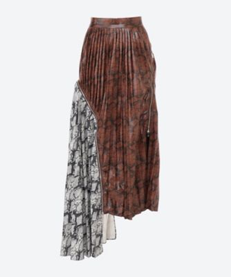 ＜ROKH (Women)＞ＺＩＰ　ＡＳＹＭＭＥＴＲＩＣ　ＰＬＥＡＴＥＤ　ＳＫＩＲＴ