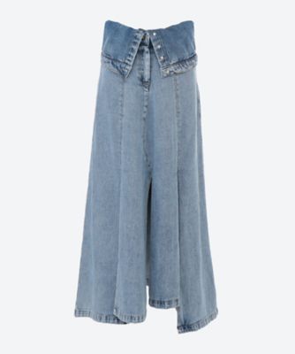 ＜ROKH (Women)＞ＦＬＡＰ　ＤＥＴＡＩＬＥＤ　ＤＥＮＩＭ　ＡＳＹＭＭＥＴＲＩＣ　ＳＫＩＲＴ