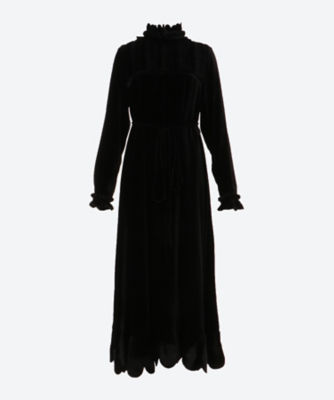 ＜HORROR VACUI (Women)＞ＣＯＳＩＭＡ　ｓｉｌｋ　ｖｅｌｖｅｔ　ｄｒｅｓｓ