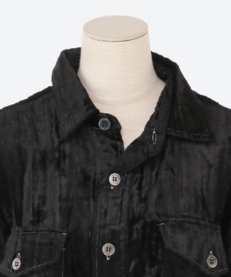 Ｓｔｒｉｐｅ　Ｖｅｌｖｅｔ　Ｏｖｅｒｓｉｚｅｄ　Ｓｈｉｒｔ