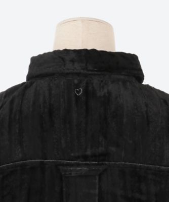 Ｓｔｒｉｐｅ　Ｖｅｌｖｅｔ　Ｏｖｅｒｓｉｚｅｄ　Ｓｈｉｒｔ