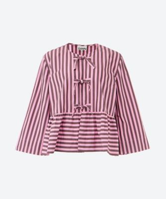 ＜GANNI (Women/大きいサイズ）＞ＳＴＲＩＰＥ　ＣＯＴ