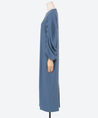 Mirka drape sleeve dress BL | AKIRANAKA