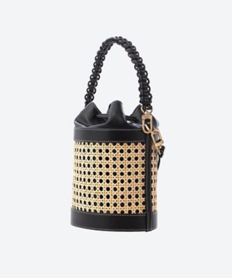 【美品！！SAGAN Vienna】ラタンとレザーのショッパーバッグ 極美品！！SAGAN Vienna】ラタンとレザーのショッパーバッグ